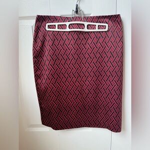 New York & Company satiny print dressy skirt, size 4